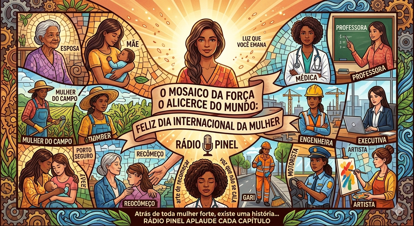 O MOSAICO DA FORÇA E O ALICERCE DO MUNDO: FELIZ DIA INTERNACIONAL DA MULHER